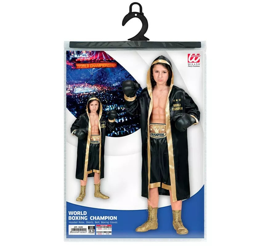 Translation missing: de.Disfraz de Boxeador Campeón del Mundo para niño y adolescente