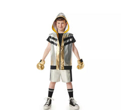 Silbernes Boxerkostüm für Kinder