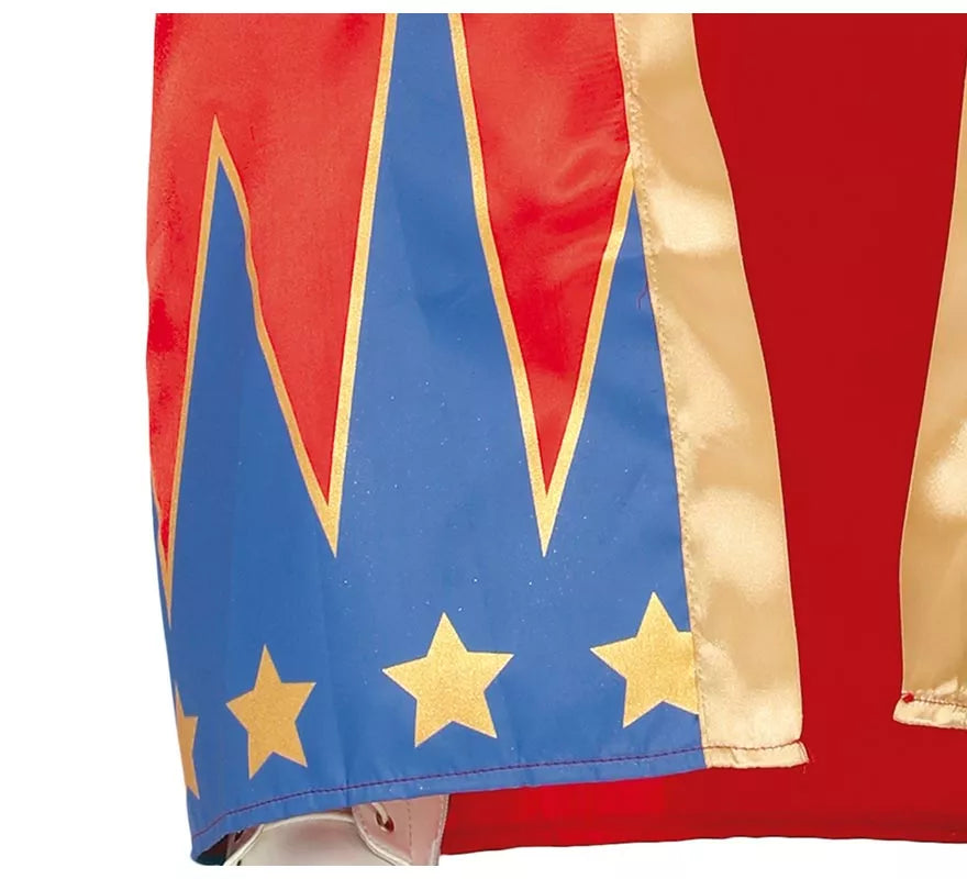 Disfraz de Boxeadora Azul y Rojo para mujer