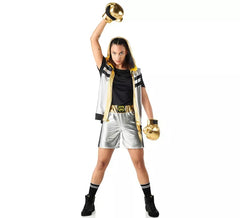Goldenes Handschuhboxerkostüm für Damen
