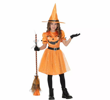 Disfraz de Bruja Calabaza para niña