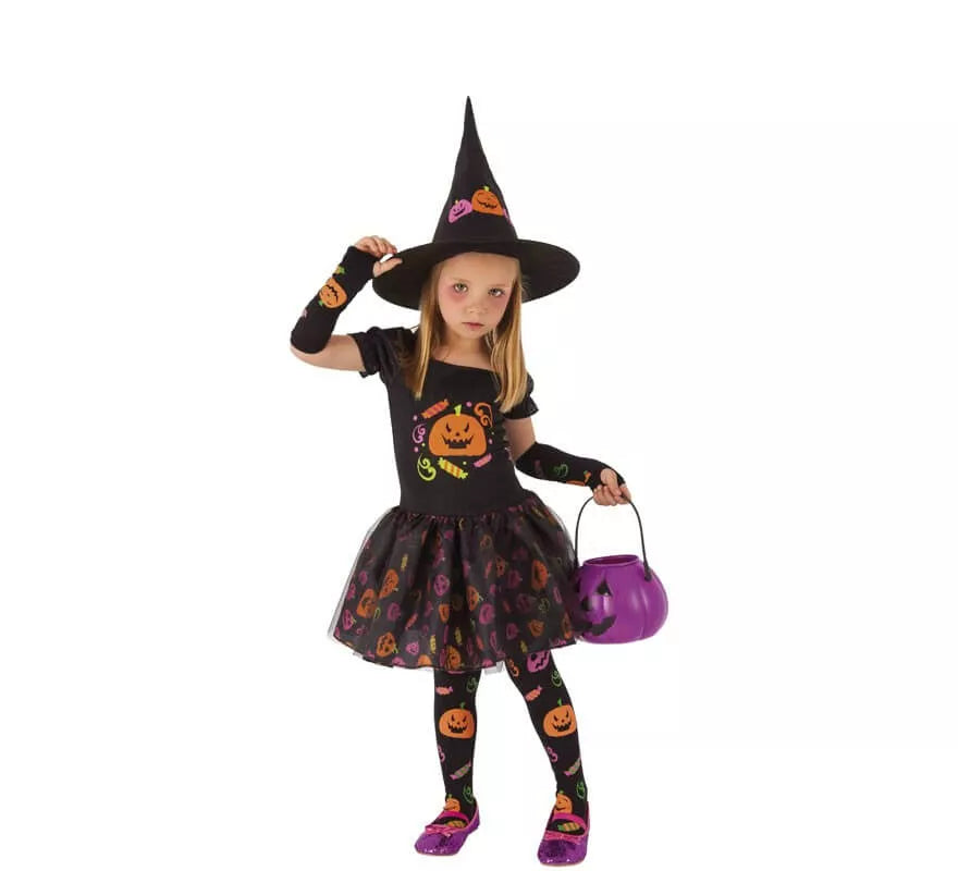 Translation missing: de.Disfraz de Bruja Calabaza para niña y bebé