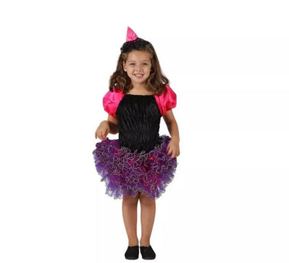 Disfraz de Bruja con falda volantes para niña en 2 colores y varias tallas