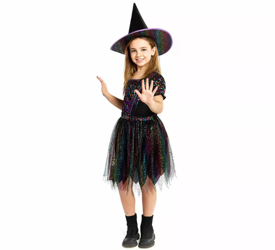 Translation missing: de.Disfraz de Bruja con Lentejuelas para niña