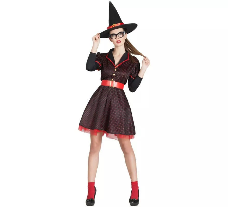 Translation missing: de.Disfraz de Bruja con Topos para mujer