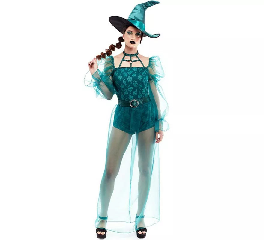 Translation missing: de.Disfraz de Bruja con transparencias para mujer