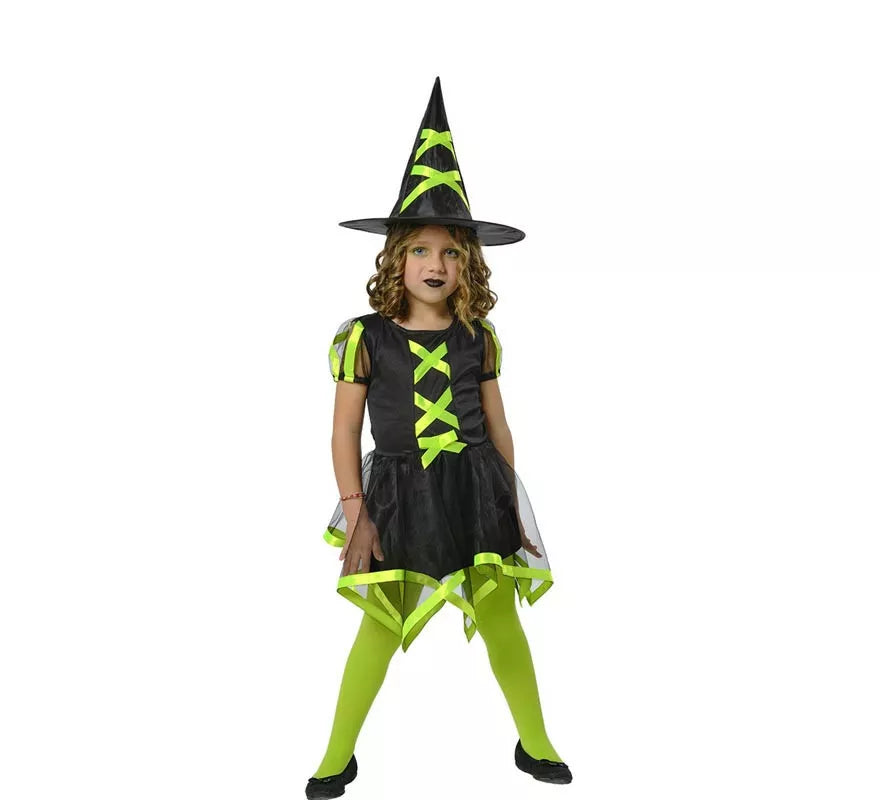 Translation missing: de.Disfraz de Bruja Cuca verde para niña
