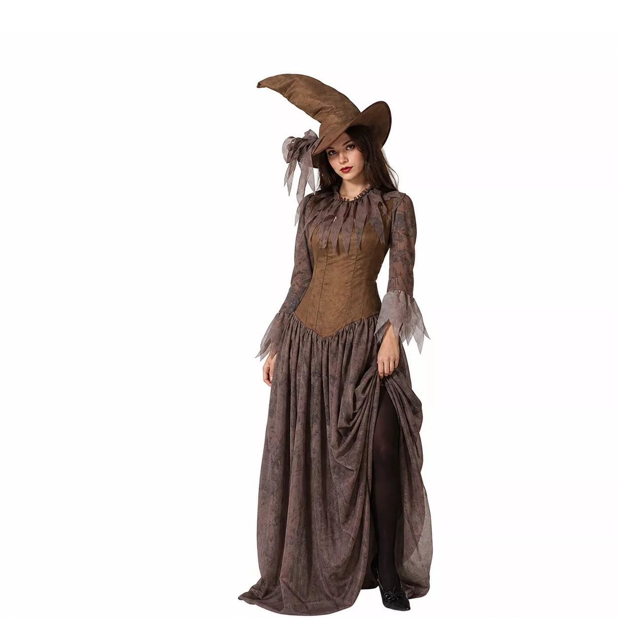 Translation missing: de.Disfraz de Bruja del Bosque Marrón para mujer