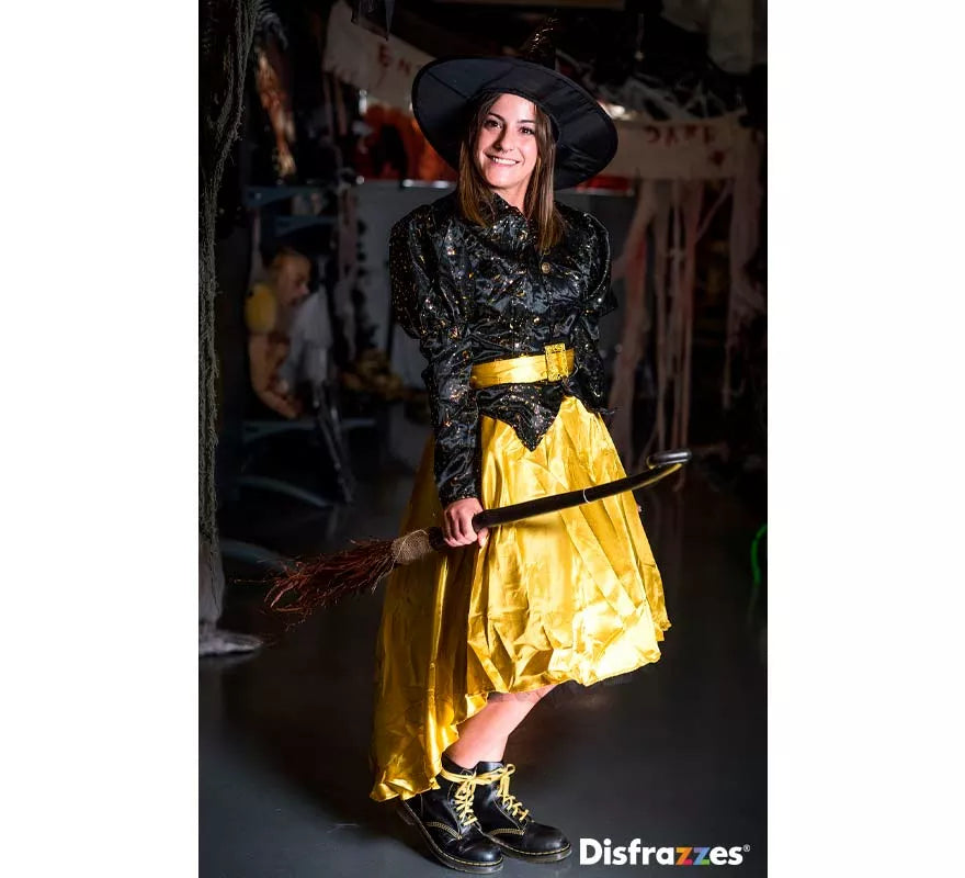 Translation missing: de.Disfraz de Bruja Dorada para mujer