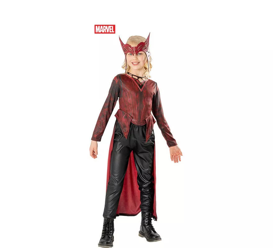 Translation missing: de.Disfraz de Bruja Escarlata Rojo Deluxe para niña