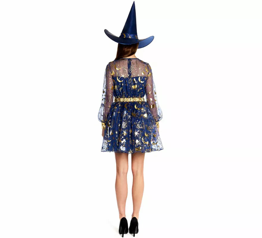 Translation missing: de.Disfraz de Bruja Esotérica azul para mujer