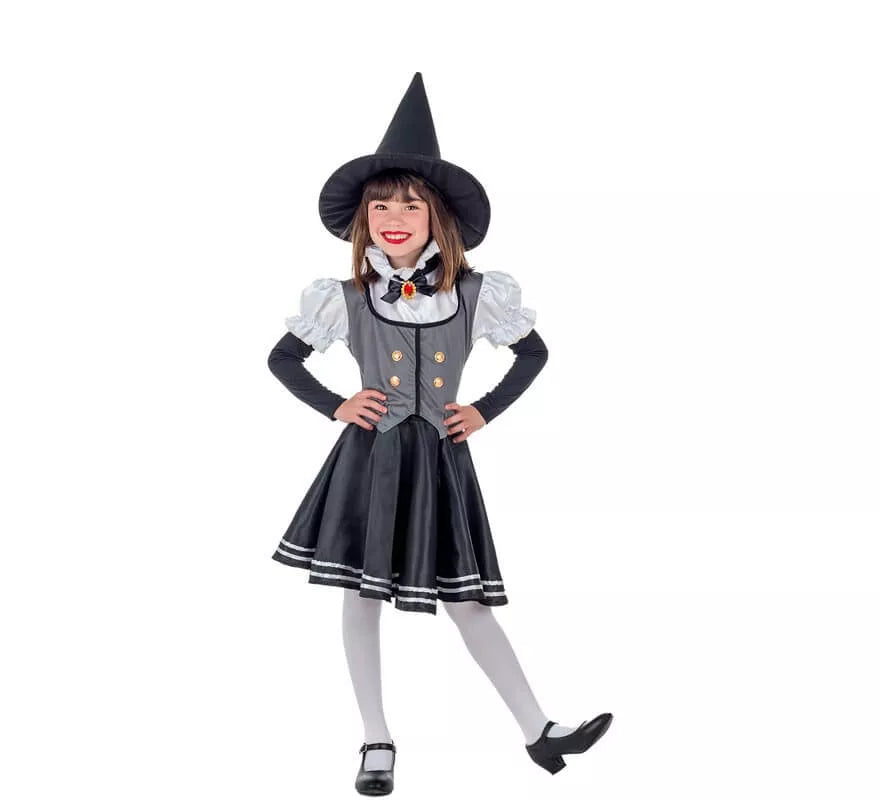 Translation missing: de.Disfraz de Bruja Gris para niña