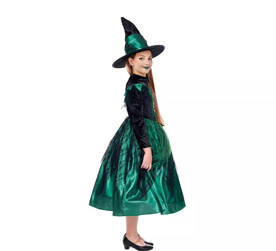 Disfraz de Bruja Magic Verde para niña
