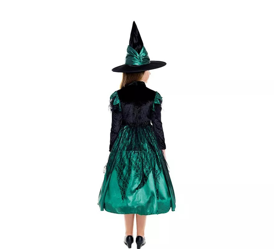 Translation missing: de.Disfraz de Bruja Magic Verde para niña