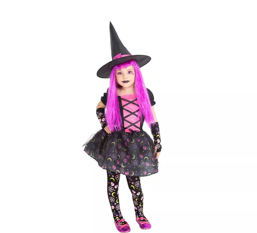 Translation missing: de.Disfraz de Bruja Moonlight Rosa para niña
