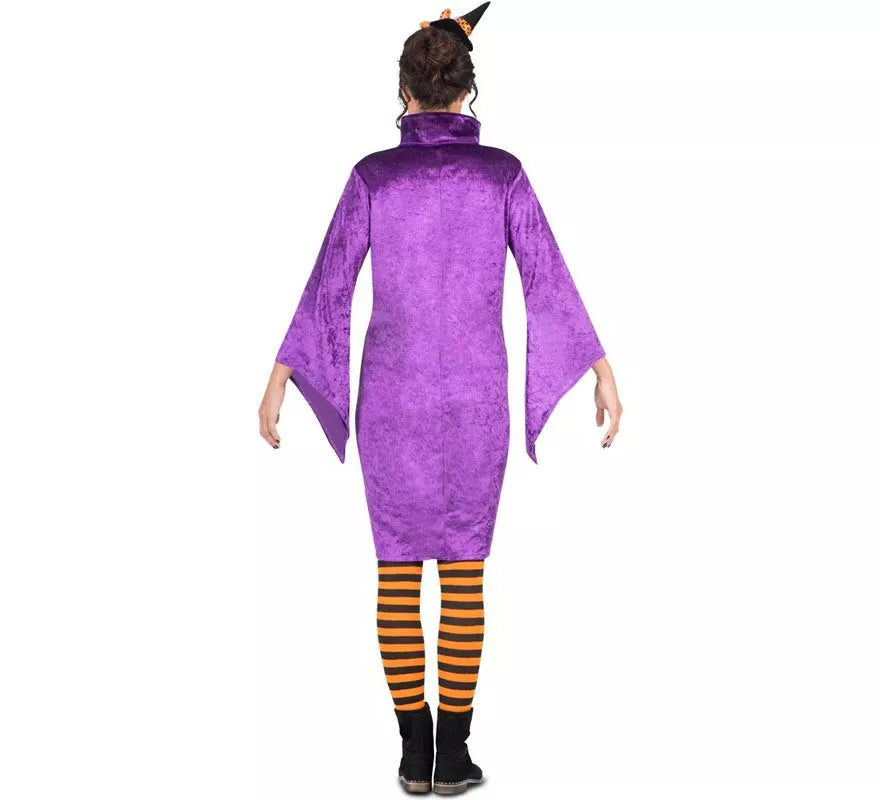 Translation missing: de.Disfraz de Bruja morada con Calabaza para mujer embarazada