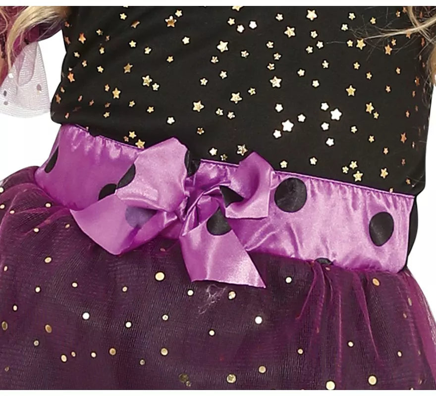 Translation missing: de.Disfraz de Bruja Morada con Tul y Lazo para niña