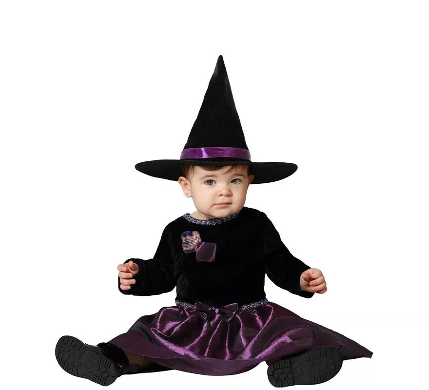 Translation missing: de.Disfraz de Bruja Morado para bebé y niña