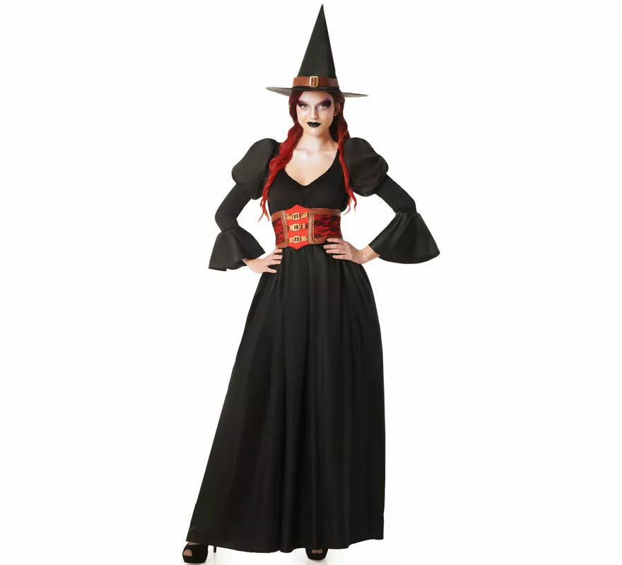 Translation missing: de.Disfraz de Bruja negro con Corset para mujer