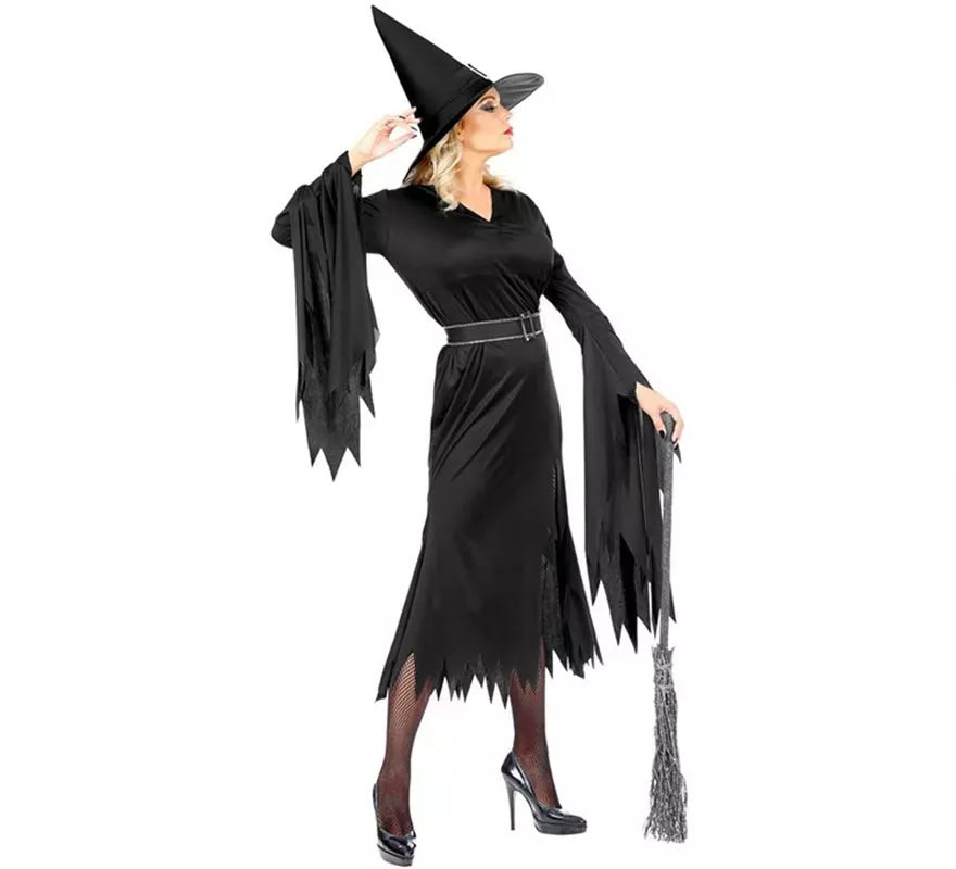 Translation missing: de.Disfraz de Bruja negro con Sombrero para mujer