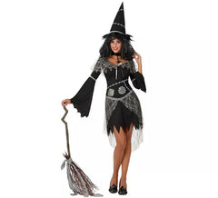 Schwarzes Hexenkostüm für Damen