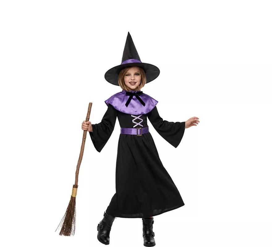 Translation missing: de.Disfraz de Bruja púrpura para niña