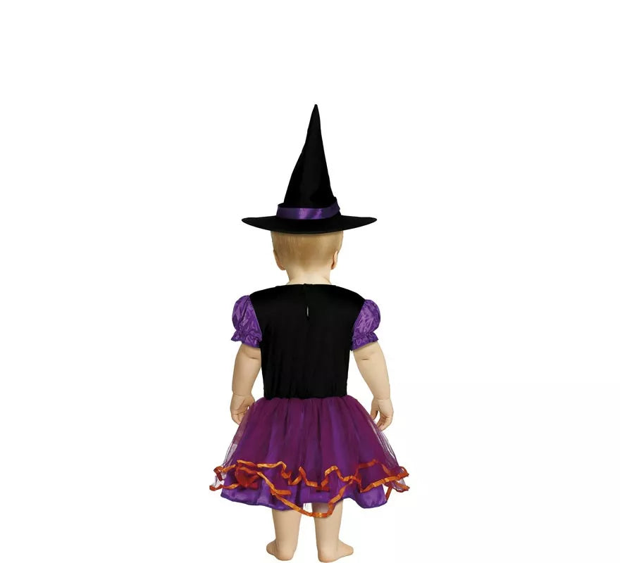 Translation missing: de.Disfraz de Bruja púrpura y naranja para niña y bebé