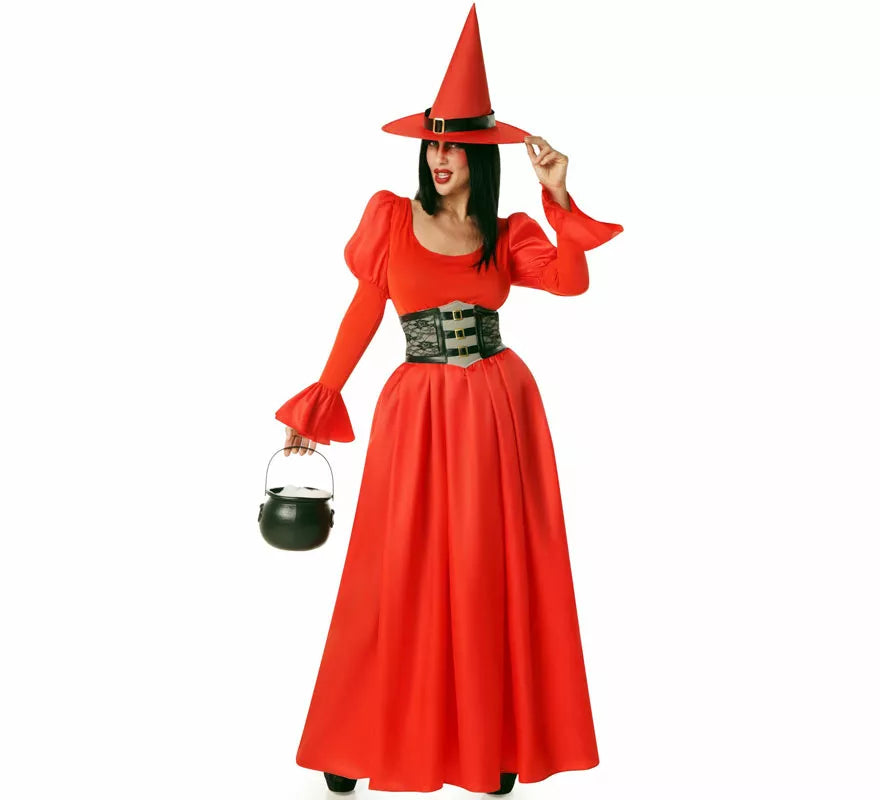 Translation missing: de.Disfraz de Bruja rojo con Corset para mujer