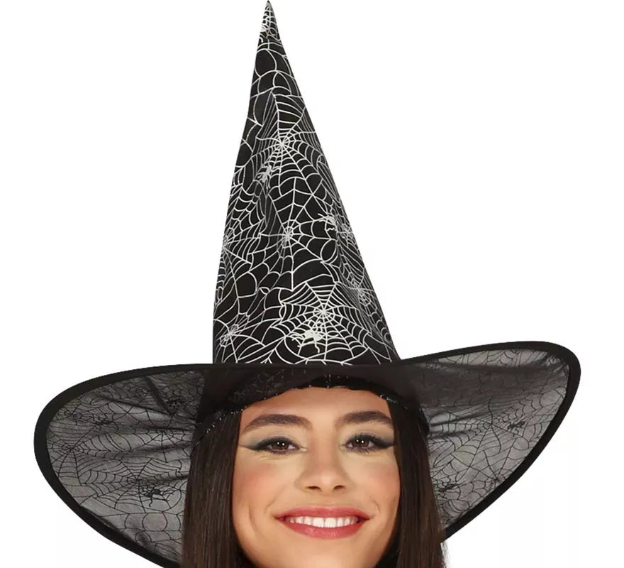 Disfraz de Bruja Spiderweb plateada para adolescente