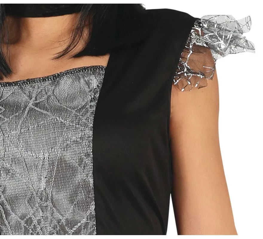 Translation missing: de.Disfraz de Bruja Spiderweb plateada para mujer