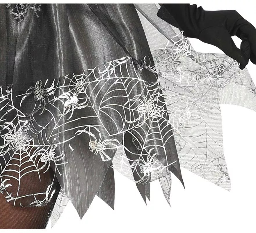 Translation missing: de.Disfraz de Bruja Spiderweb plateada para mujer