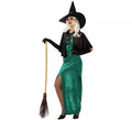 Disfraz de Bruja Verde para mujer