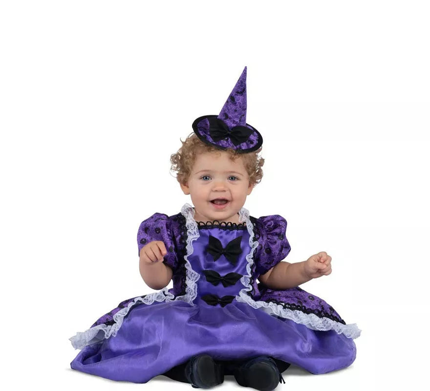 Translation missing: de.Disfraz de Bruja Versalles Morada para niña y bebé