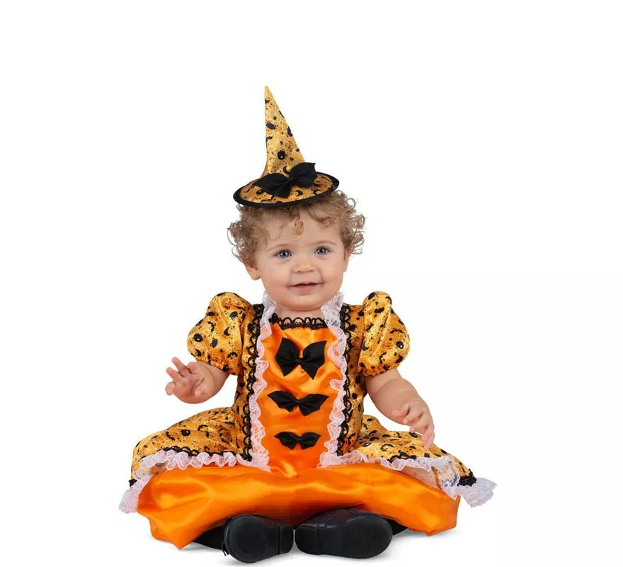 Translation missing: de.Disfraz de Bruja Versalles Naranja para niña y bebé