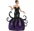Disfraz de Bruja Villana del Mar morado para mujer