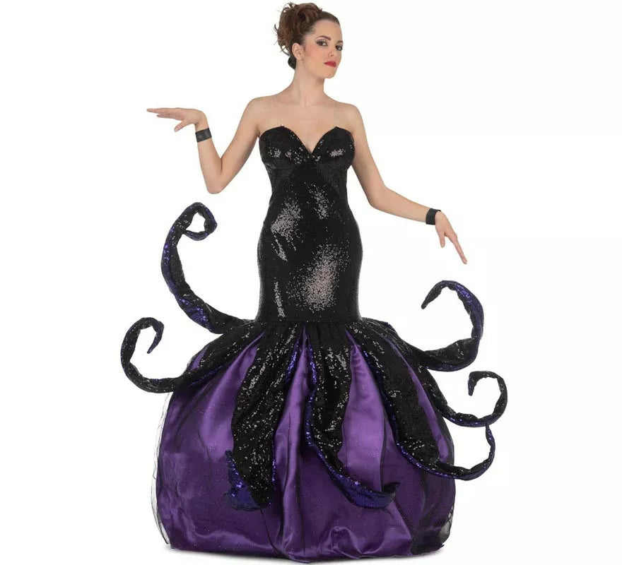 Translation missing: de.Disfraz de Bruja Villana del Mar morado para mujer