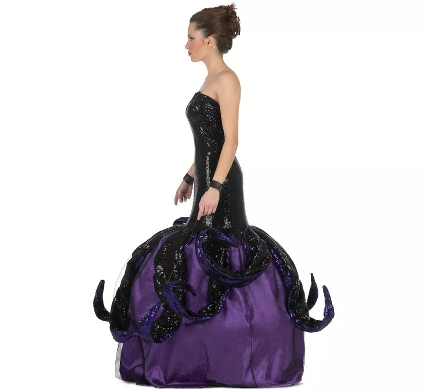 Translation missing: de.Disfraz de Bruja Villana del Mar morado para mujer
