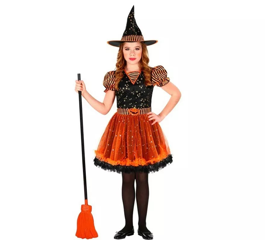 Translation missing: de.Disfraz de Brujita Calabaza para niña
