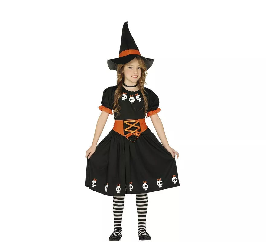 Translation missing: de.Disfraz de Brujita Calaveras para niña