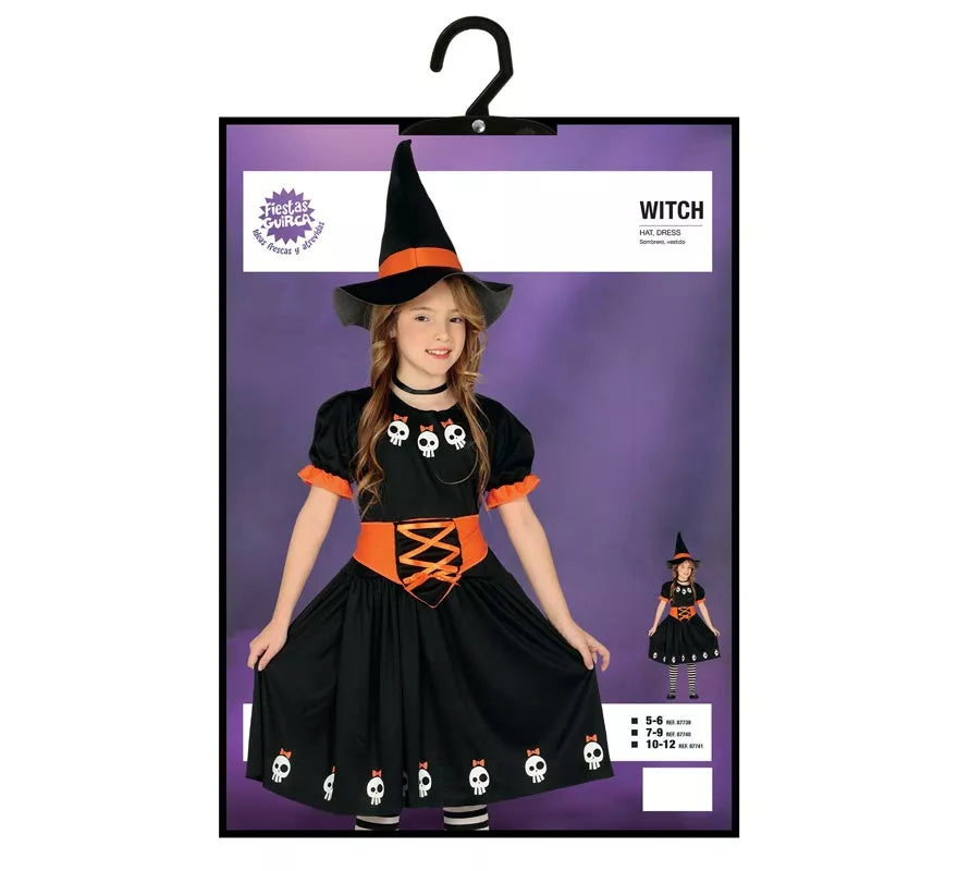 Translation missing: de.Disfraz de Brujita Calaveras para niña