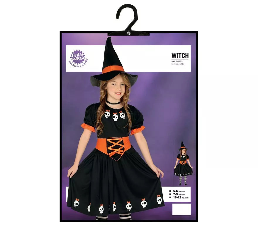 Translation missing: de.Disfraz de Brujita Calaveras para niña