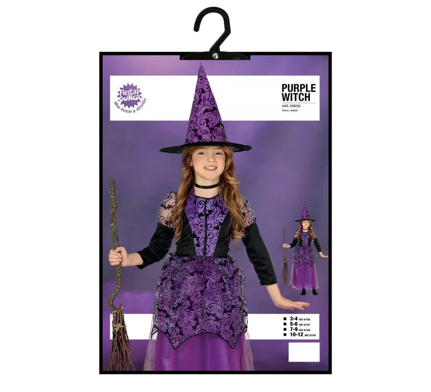 Translation missing: de.Disfraz de Brujita Lila para niña