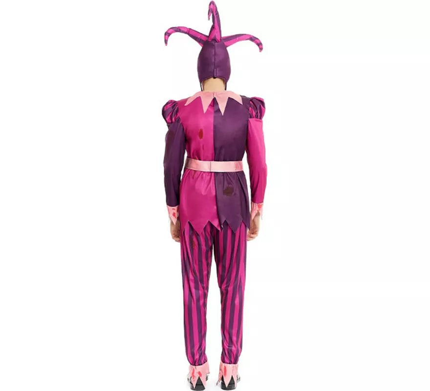 Translation missing: de.Disfraz de Bufón Asesino morado con gorro para hombre