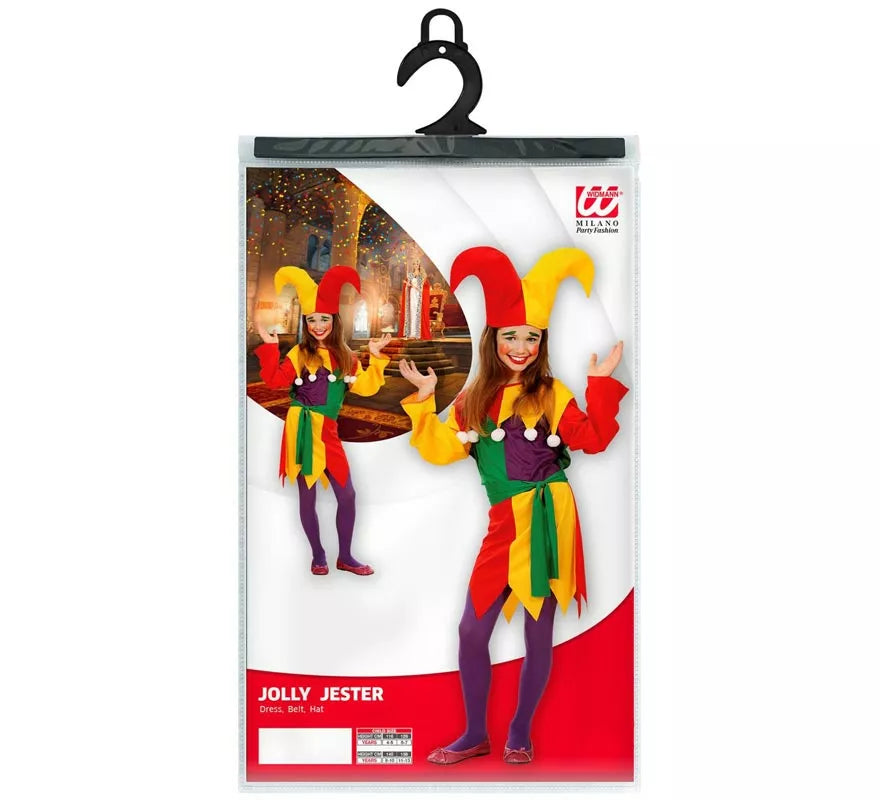 Translation missing: de.Disfraz de Bufón rojo y amarillo para niños y adolescente