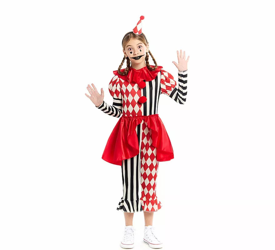 Disfraz de Bufona Macabra para niña