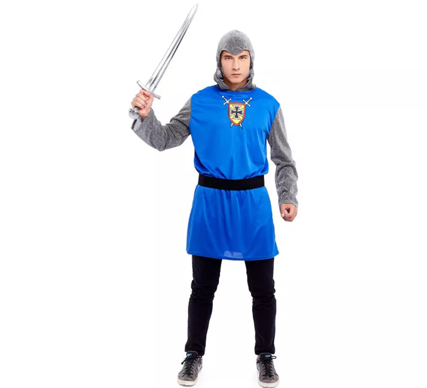 Disfraz de Caballero Azul Medieval para hombre