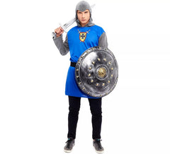 Mittelalterliches blaues Ritterkostüm für Herren
