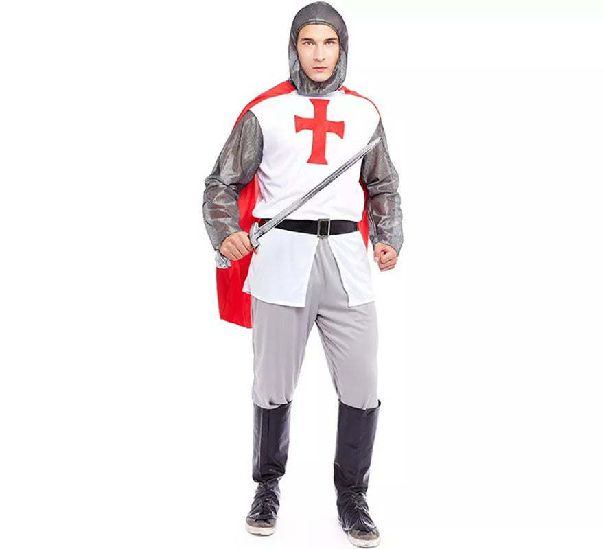 Translation missing: de.Disfraz de Caballero Cruzadas Cristianas para hombre