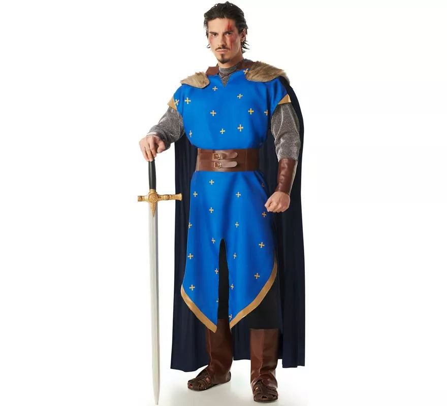 Translation missing: de.Disfraz de Caballero Medieval azul para hombre