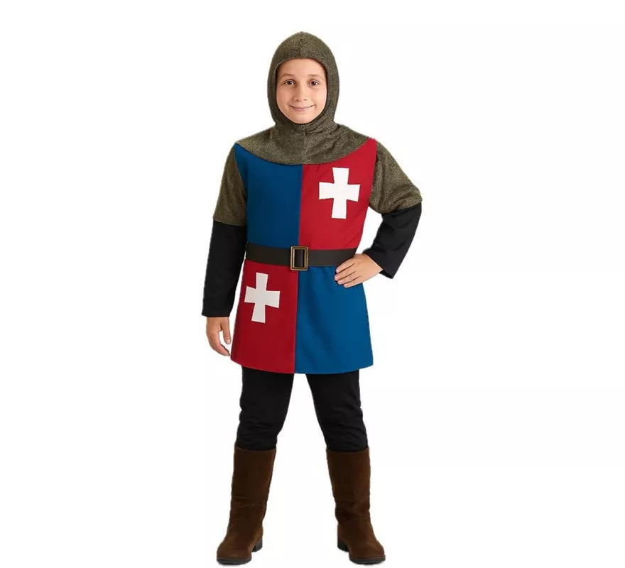 Translation missing: de.Disfraz de Caballero Medieval Azul para niño